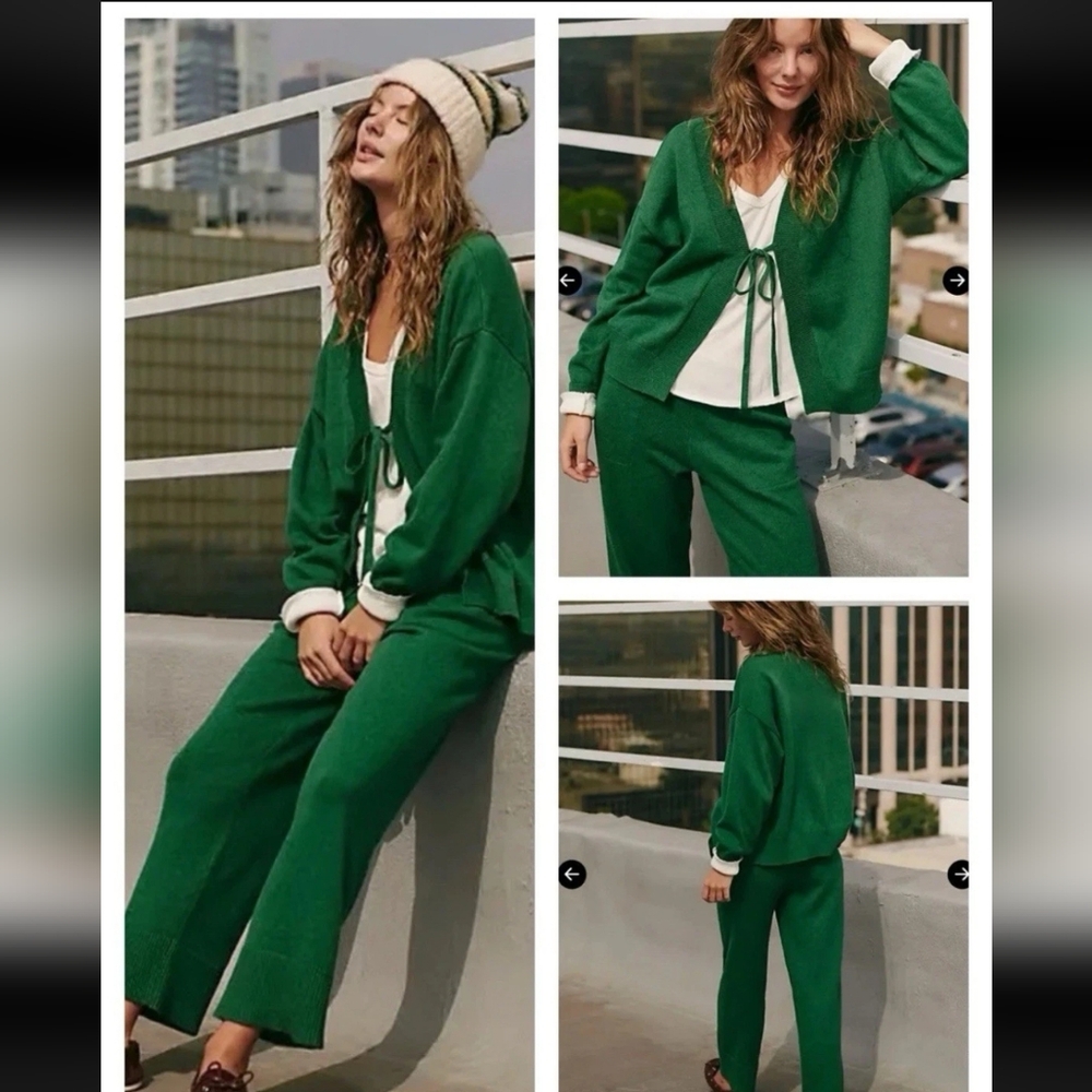 Free People | FP Beach Solar Sweater  Set Size Pine Heather Xs, Small New $128